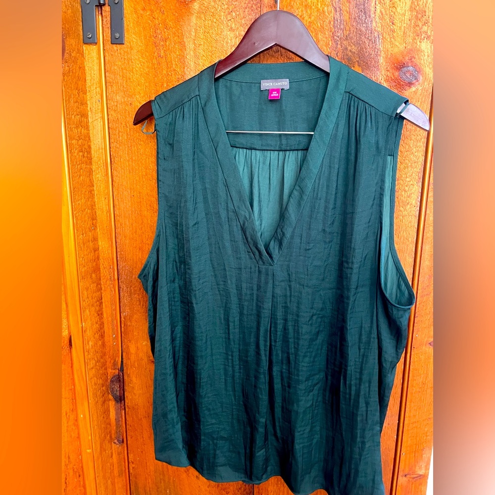 Vince Camuto Teal Sleeveless Dress Shirt Size XXL